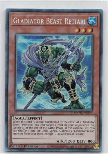 MZTM-EN070 - Gladiator Beast Retiari - Collector's Rare - Maze of the Master