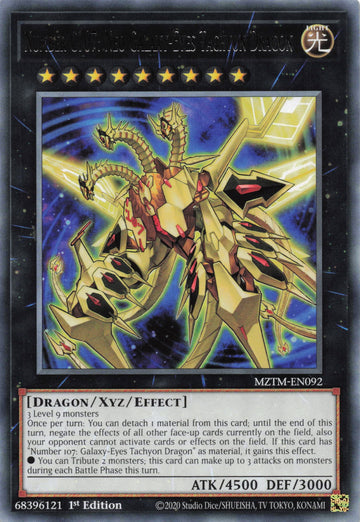MZTM-EN092 - Number C107: Neo Galaxy-Eyes Tachyon Dragon - Rare - Maze of the Master