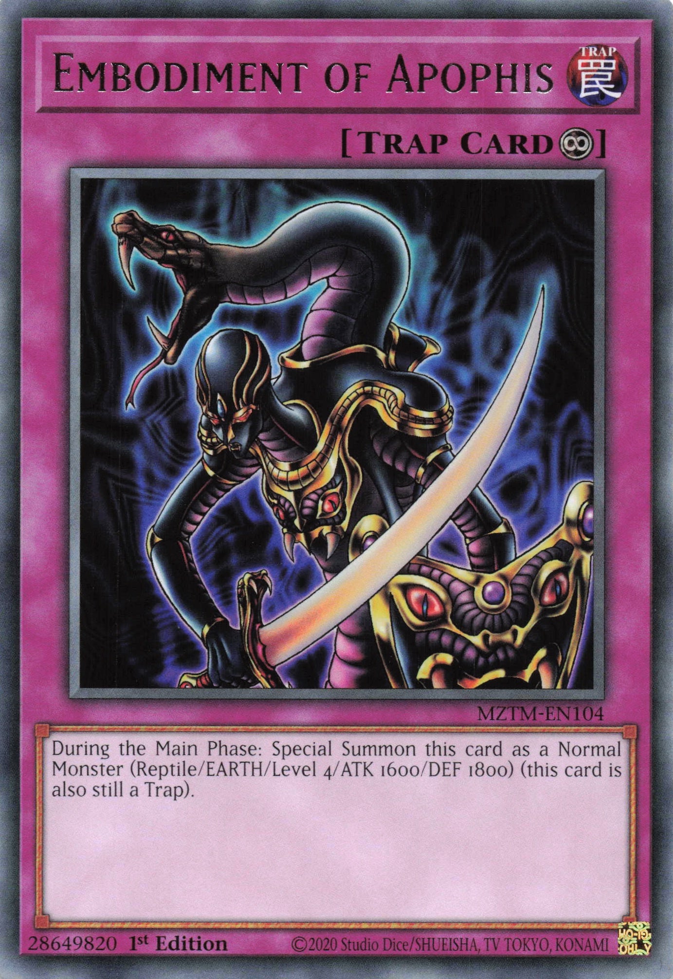 MZTM-EN104 - Embodiment of Apophis - Collector's Rare - Continuous Trap - Maze Of The Master