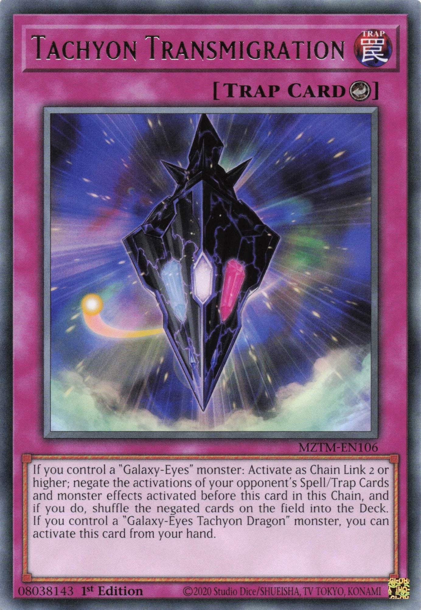 MZTM-EN106 - Tachyon Transmigration - Rare - Counter Trap - Maze Of The Master