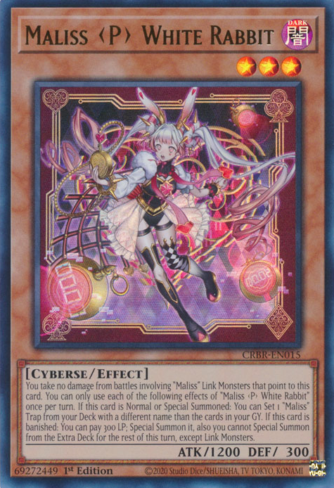 CRBR-EN015 - Maliss P White Rabbit - Ultra Rare - Effect Monster - Crossover Breakers