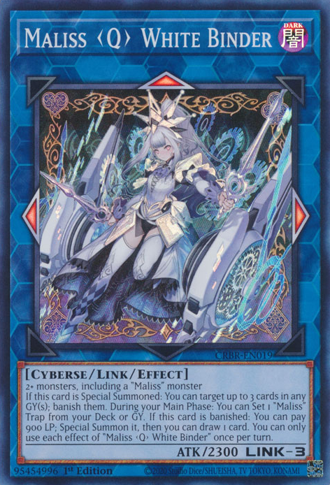 CRBR-EN019 - Maliss Q White Binder - Super Rare - Effect Link Monster - Crossover Breakers