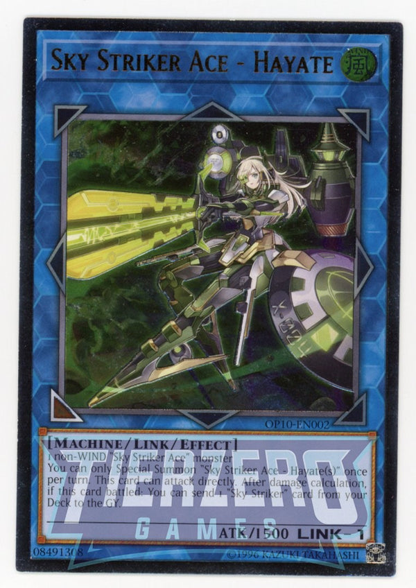 OP10-EN002 - Sky Striker Ace - Hayate - NA Print - Ultimate Rare - Effect Link Monster -