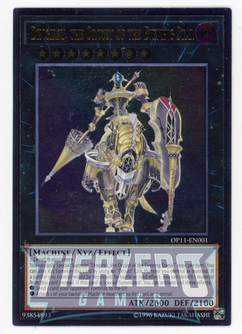 OP11-EN001 - Dingirsu The Orcust Of the Evening Star - NA Print - Ultimate Rare - Effect Xyz Monster -