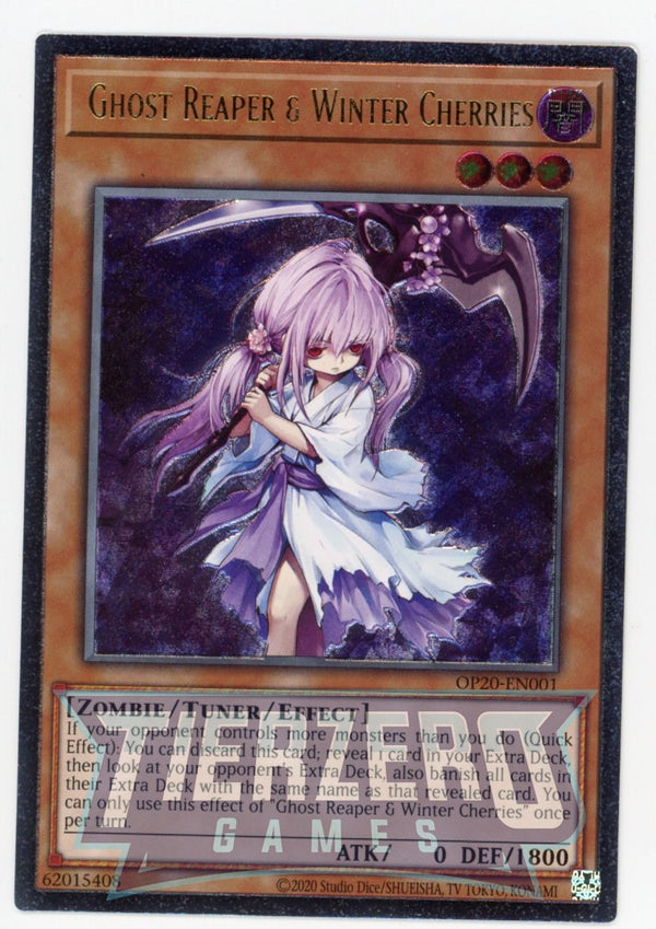 OP20-EN001 - Ghost Reaper & Winter Cherries - Ultimate Rare - Effect Monster -