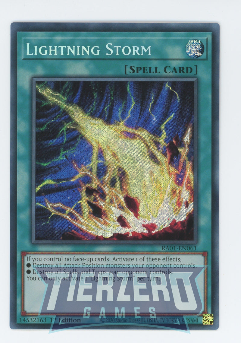 RA01-EN061 - Lightning Storm - Platinum Secret Rare - Normal Spell - Rarity Collection