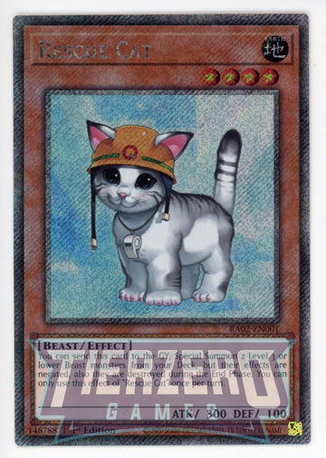 RA02-EN001 - Rescue Cat - Platinum Secret Rare - 25th Anniversary Rarity Collection II
