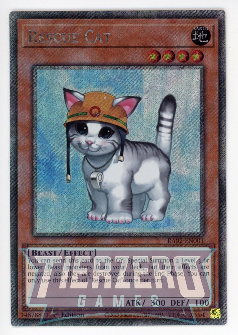 RA02-EN001 - Rescue Cat - Platinum Secret Rare - - Rarity Collection 2