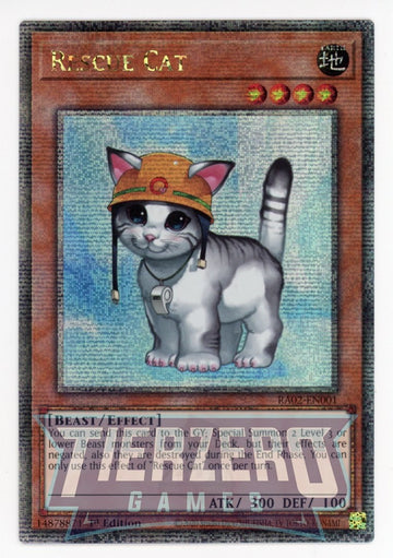 RA02-EN001 - Rescue Cat - Quarter Century Secret Rare - 25th Anniversary Rarity Collection II