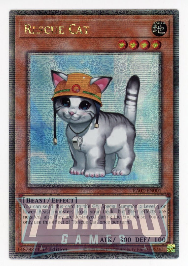 RA02-EN001 - Rescue Cat - Quarter Century Secret Rare - - Rarity Collection 2