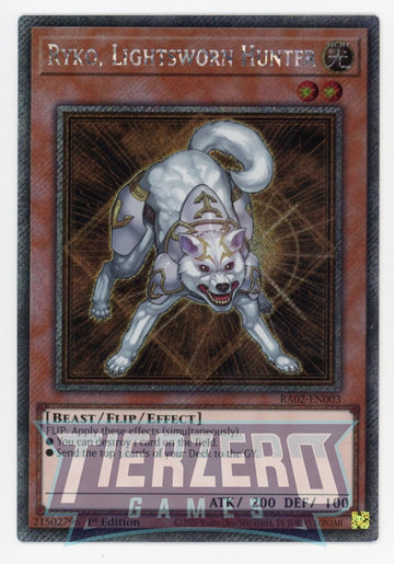 RA02-EN003 - Ryko, Lightsworn Hunter - Platinum Secret Rare - 25th Anniversary Rarity Collection II