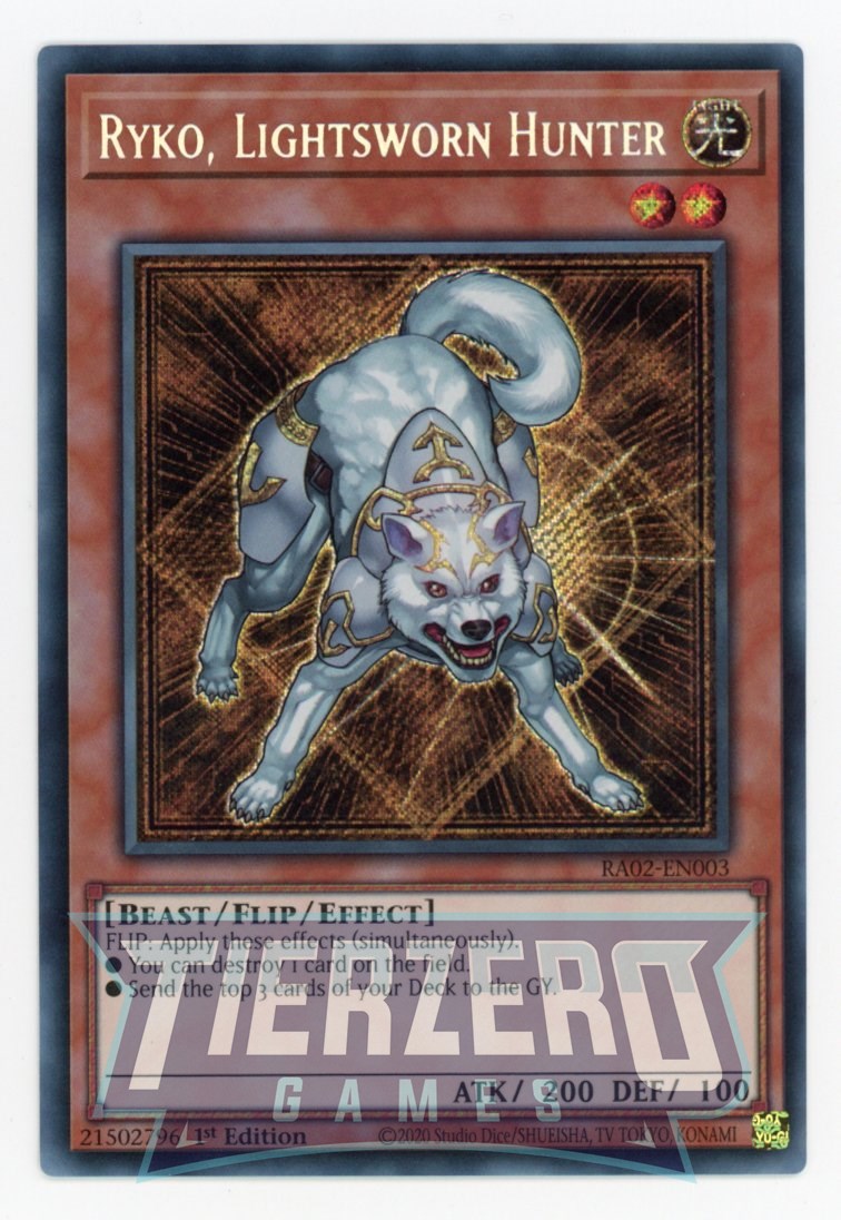 RA02-EN003 - Ryko, Lightsworn Hunter - Secret Rare - - Rarity Collection 2