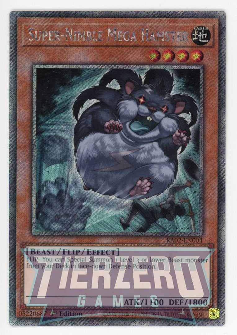 RA02-EN004 - Super Nimble Mega Hamster - Platinum Secret Rare - - Rarity Collection 2