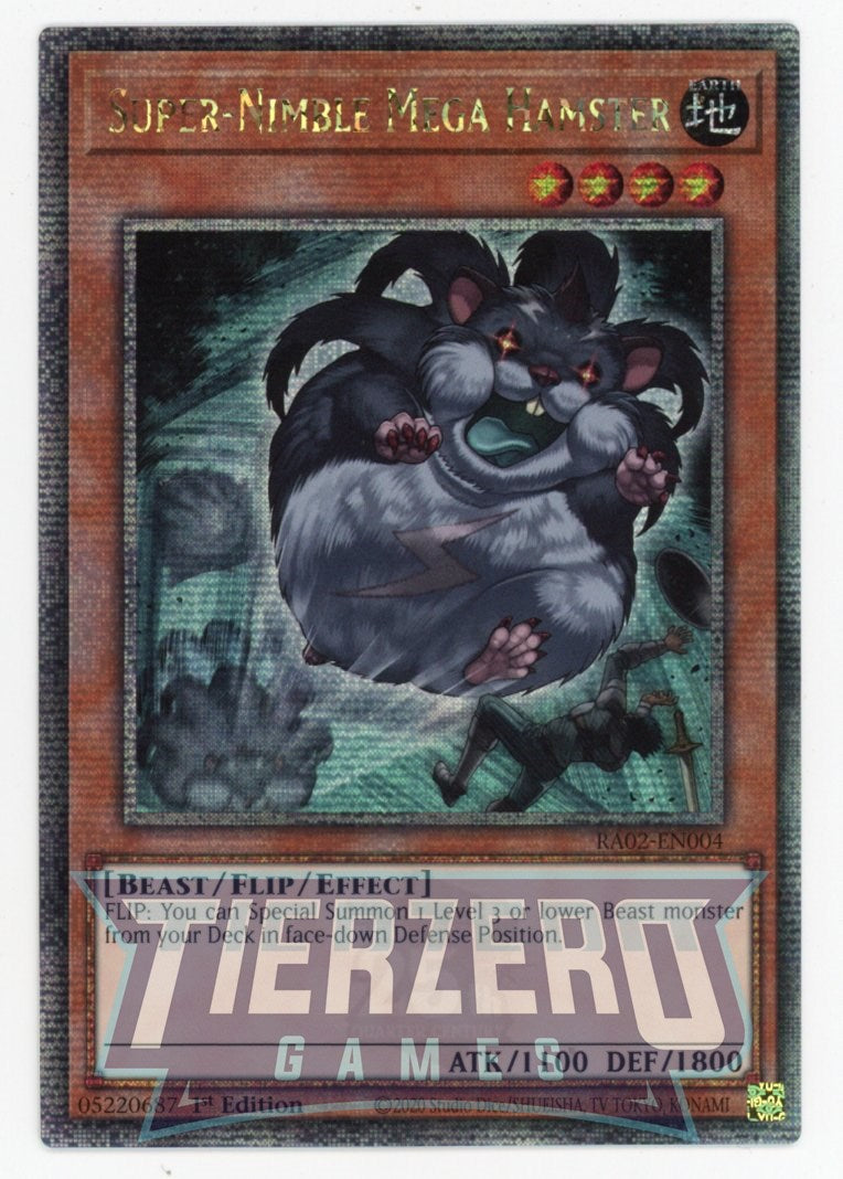 RA02-EN004 - Super Nimble Mega Hamster - Quarter Century Secret Rare - - Rarity Collection 2