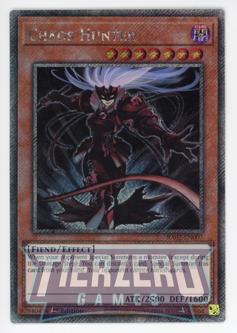 RA02-EN007 - Chaos Hunter - Platinum Secret Rare - - Rarity Collection 2