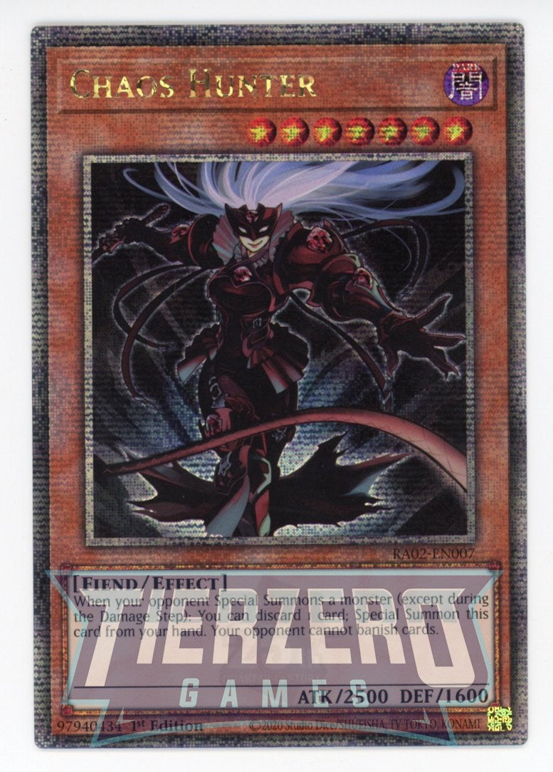 RA02-EN007 - Chaos Hunter - Quarter Century Secret Rare - - Rarity Collection 2