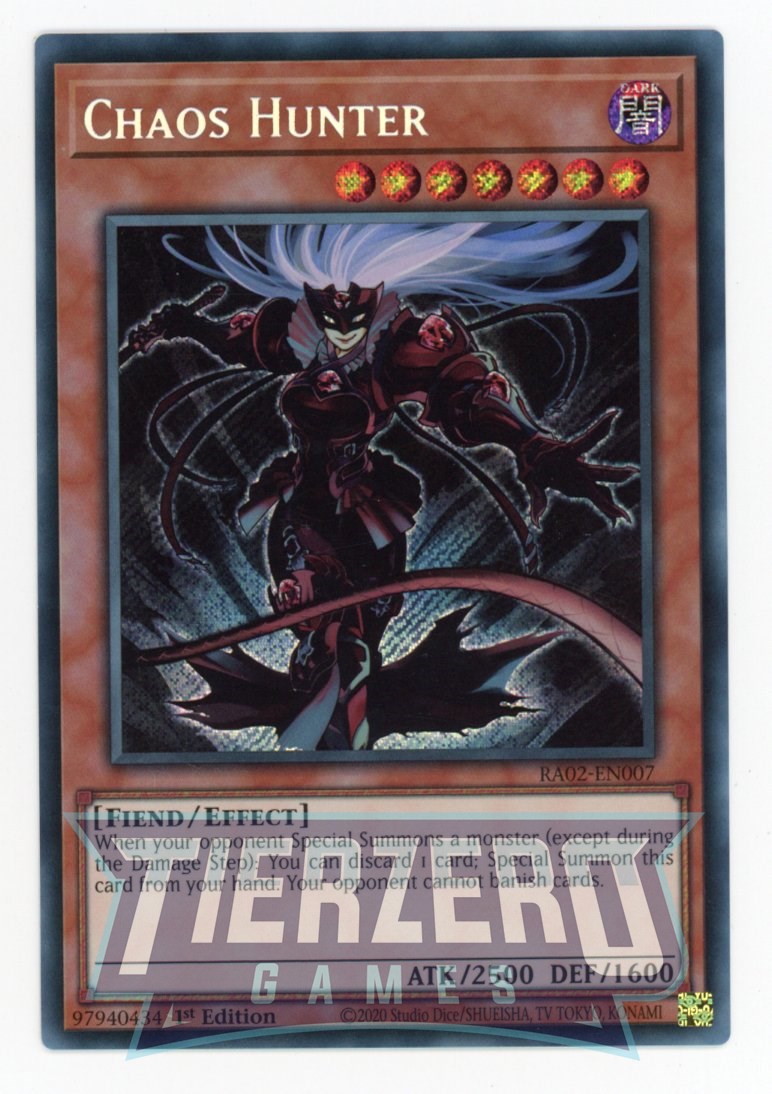 RA02-EN007 - Chaos Hunter - Secret Rare - - Rarity Collection 2