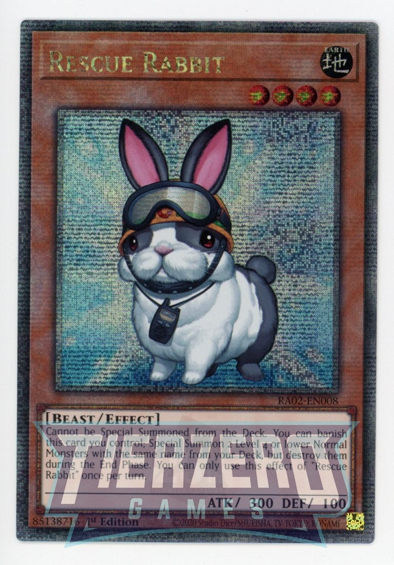 RA02-EN008 - Rescue Rabbit - Quarter Century Secret Rare - - Rarity Collection 2