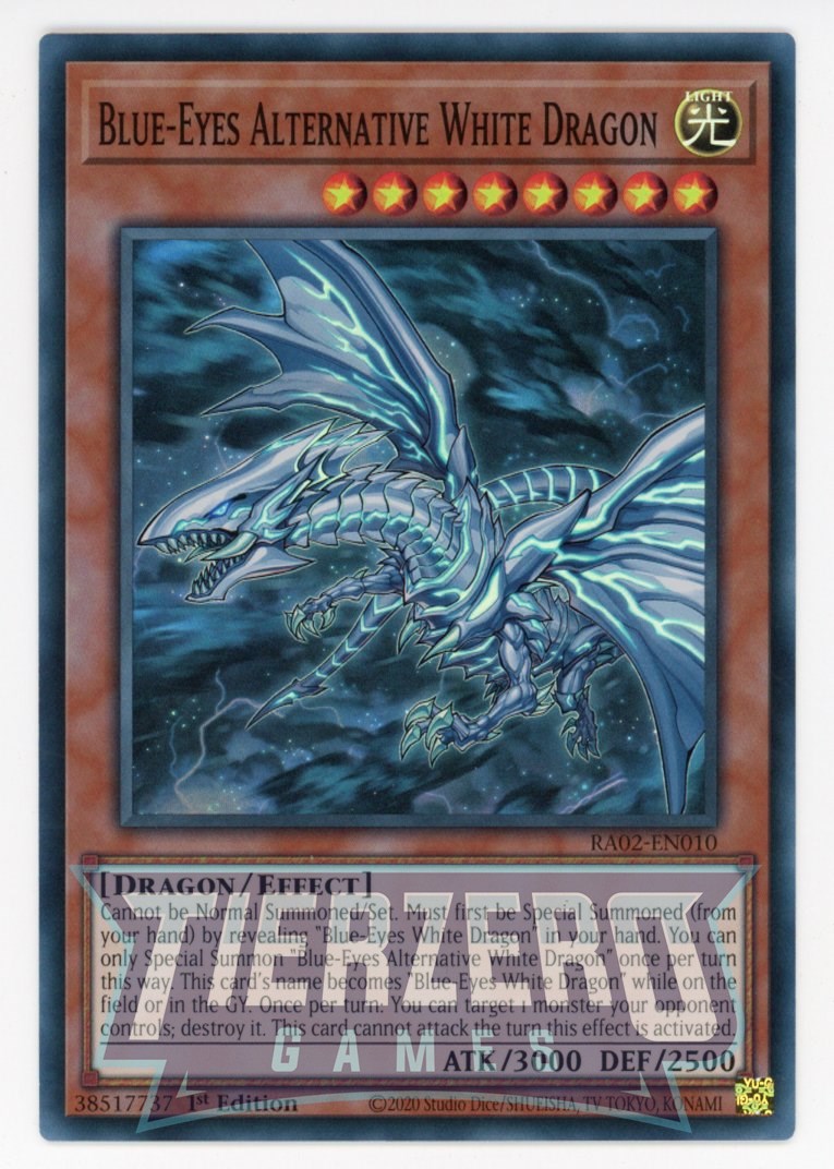 RA02-EN010 - Blue-Eyes Alternative Dragon - Super Rare - - Rarity Collection 2