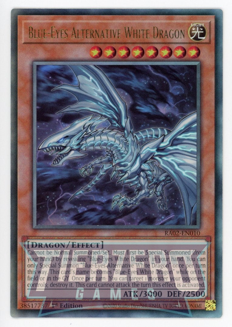 RA02-EN010 - Blue-Eyes Alternative Dragon - Ultimate Rare - - Rarity Collection 2