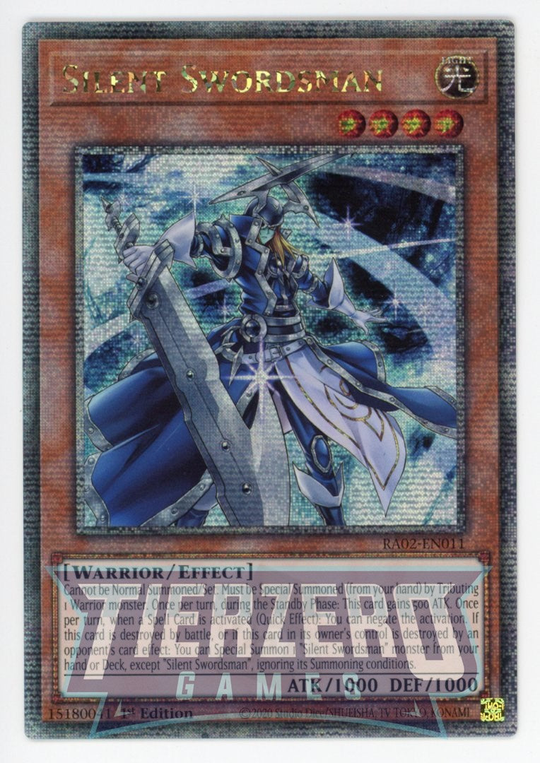 RA02-EN011 - Silent Swordsman - Quarter Century Secret Rare - - Rarity Collection 2