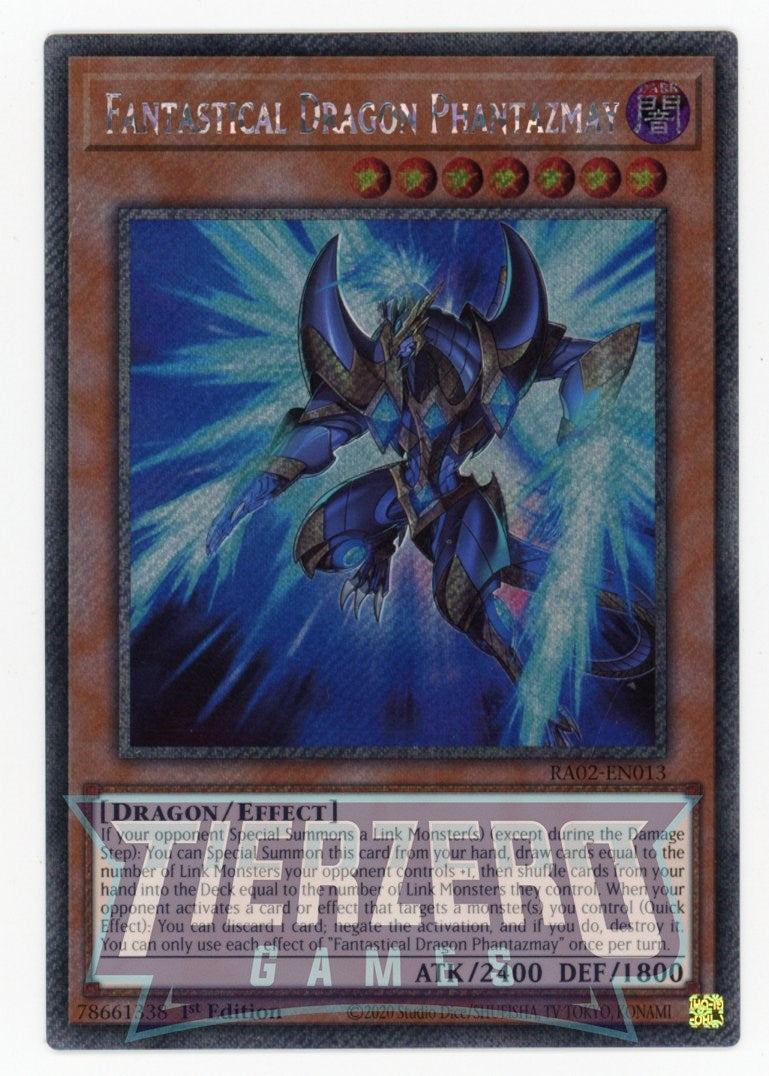 RA02-EN013 - Fantastical Dragon Phantazmay (Alt Art) - Platinum Secret Rare - - Rarity Collection 2