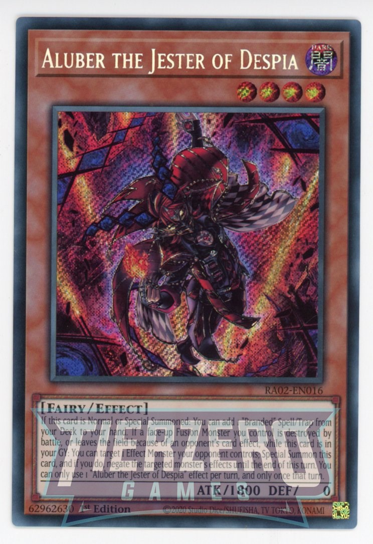 RA02-EN016 - Aluber the Jester of Despia - Secret Rare - - Rarity Collection 2