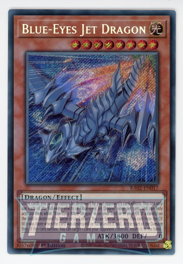 RA02-EN017 - Blue-Eyes Jet Dragon - Secret Rare - - Rarity Collection 2