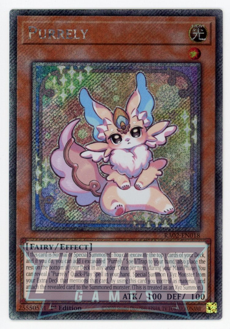 RA02-EN018 - Purrely - Platinum Secret Rare - - Rarity Collection 2