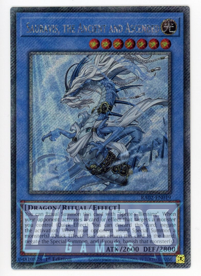 RA02-EN019 - Sauravis, the Ancient and Ascended - Platinum Secret Rare - - Rarity Collection 2