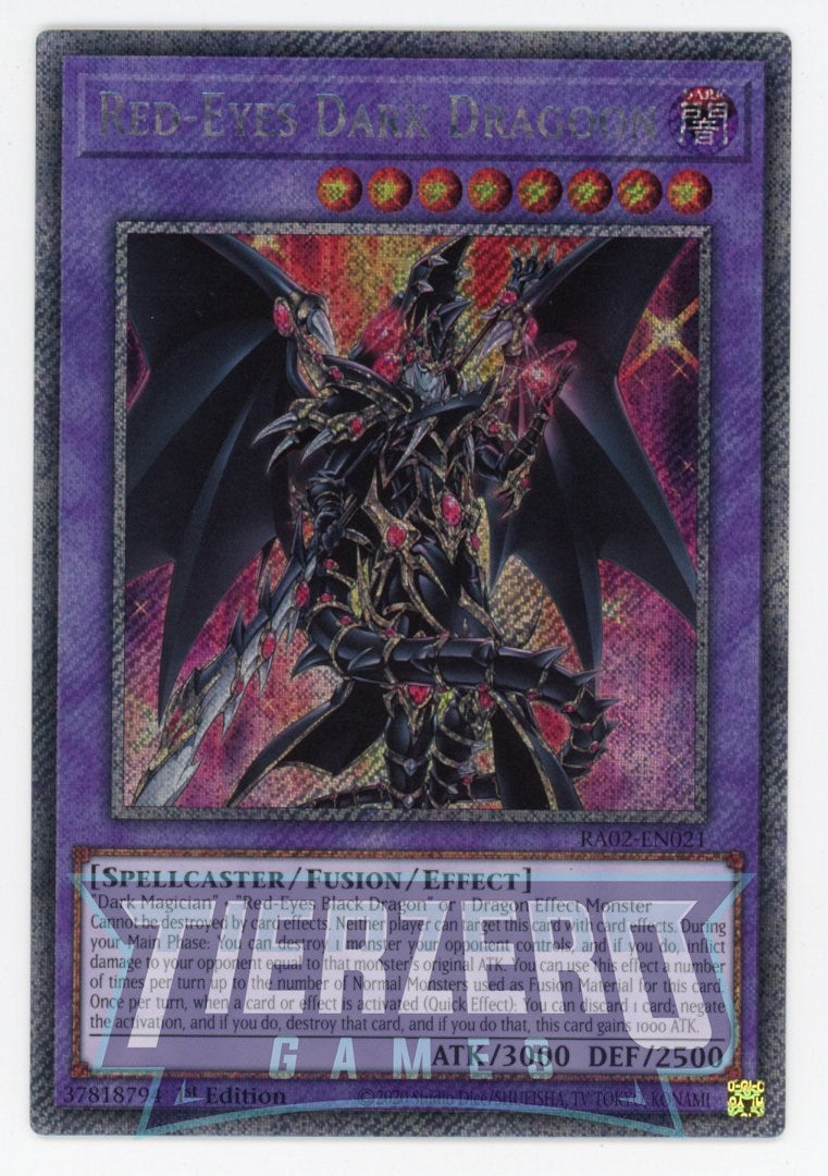 RA02-EN021 - Red-Eyes Dark Dragoon - Platinum Secret Rare - - Rarity Collection 2