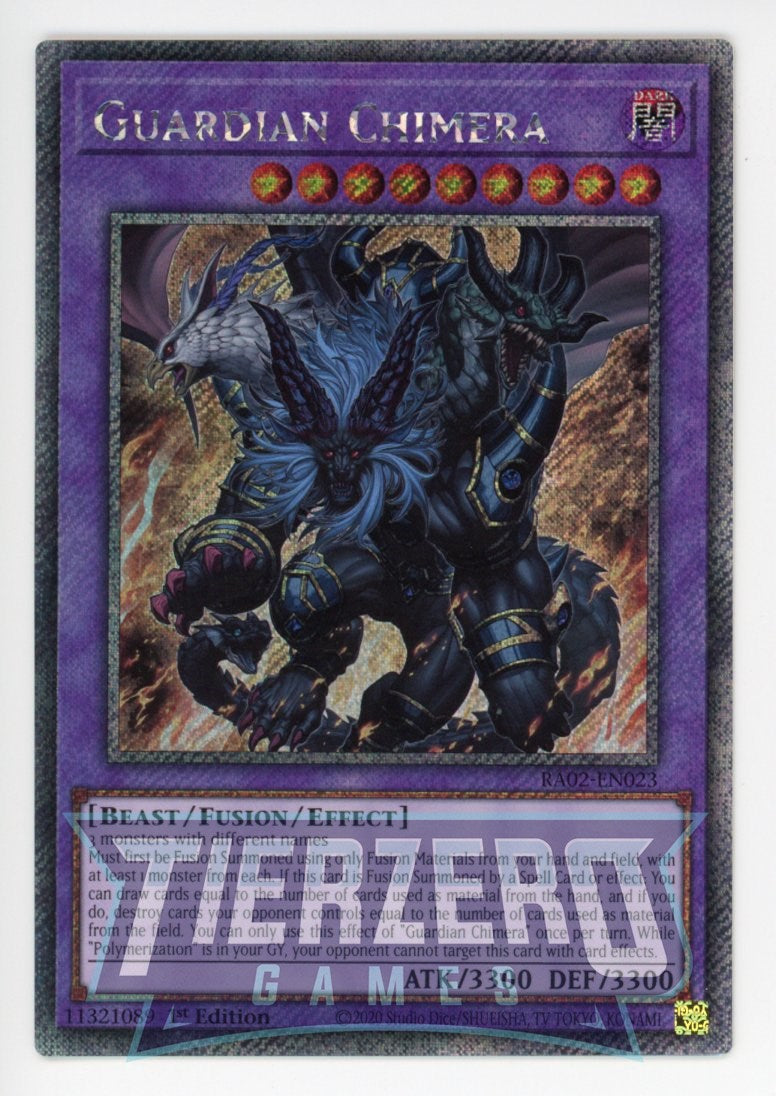 RA02-EN023 - Guardian Chimera - Platinum Secret Rare - - Rarity Collection 2