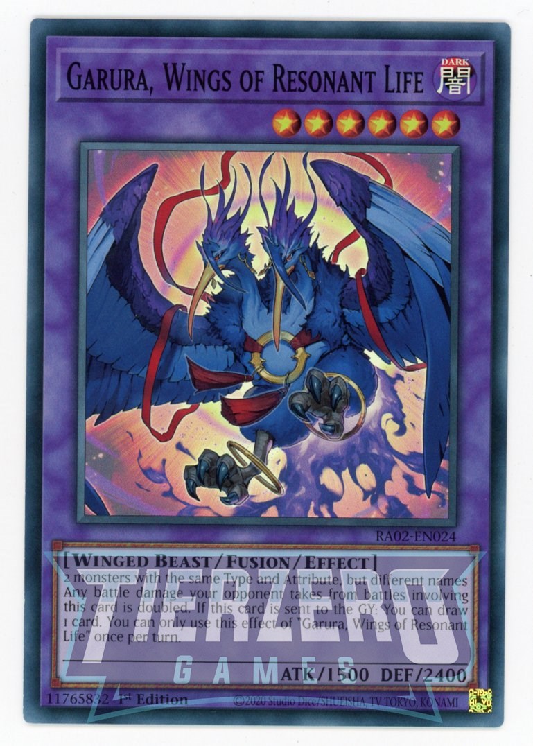 RA02-EN024 - Garura, Wings of Resonate Life - Super Rare - - Rarity Collection 2