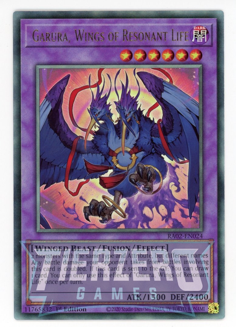 RA02-EN024 - Garura, Wings of Resonate Life - Ultimate Rare - - Rarity Collection 2