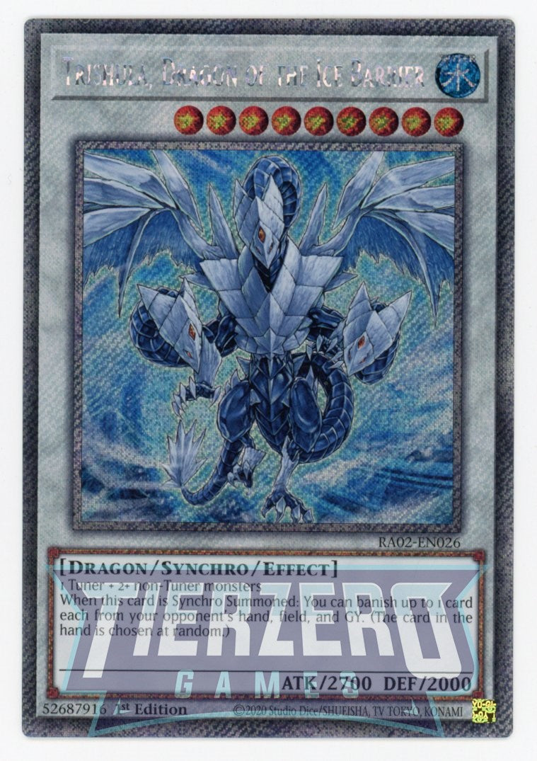 RA02-EN026 - Trishula, Dragon of the Ice Barrier - Platinum Secret Rare - - Rarity Collection 2