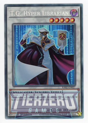 RA02-EN027 - T.G. Hyper Librarian (PCR) - Collector's Rare - 25th Anniversary Rarity Collection II
