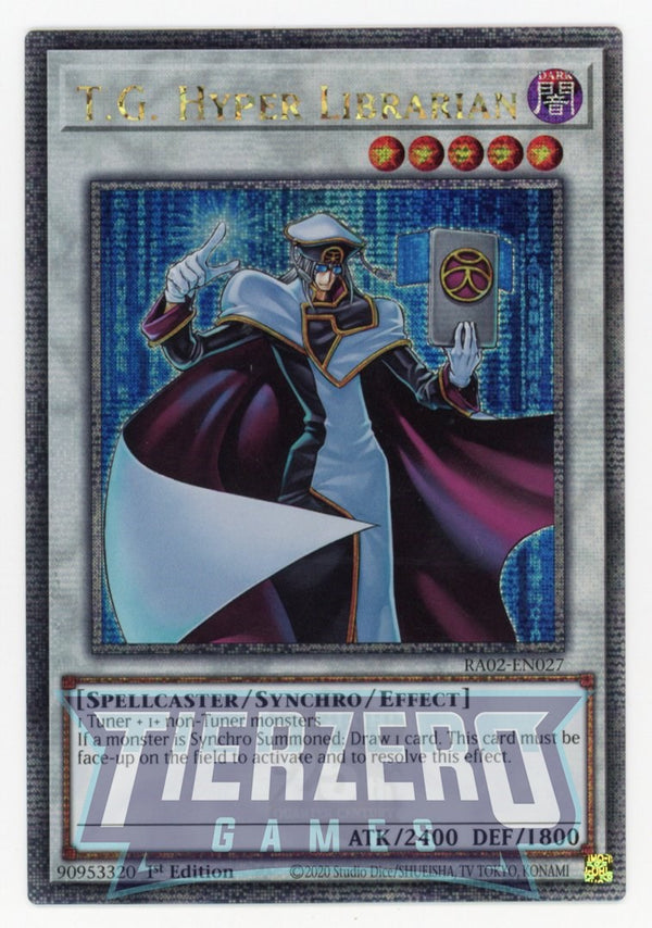 RA02-EN027 - T.G. Hyper Librarian - Quarter Century Secret Rare - - Rarity Collection 2