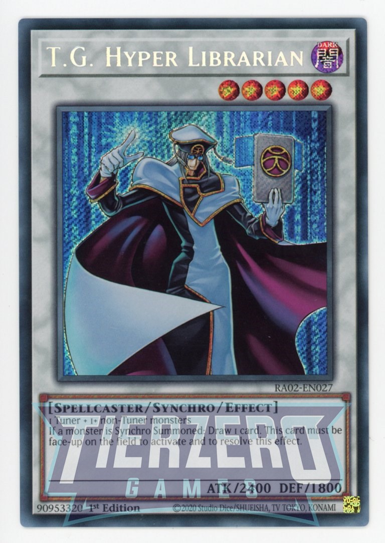 RA02-EN027 - T.G. Hyper Librarian - Secret Rare - - Rarity Collection 2