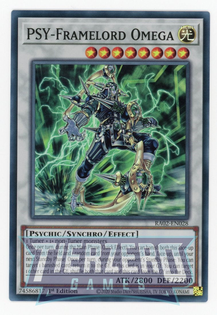 RA02-EN028 - PSY-Framelord Omega - Super Rare - - Rarity Collection 2