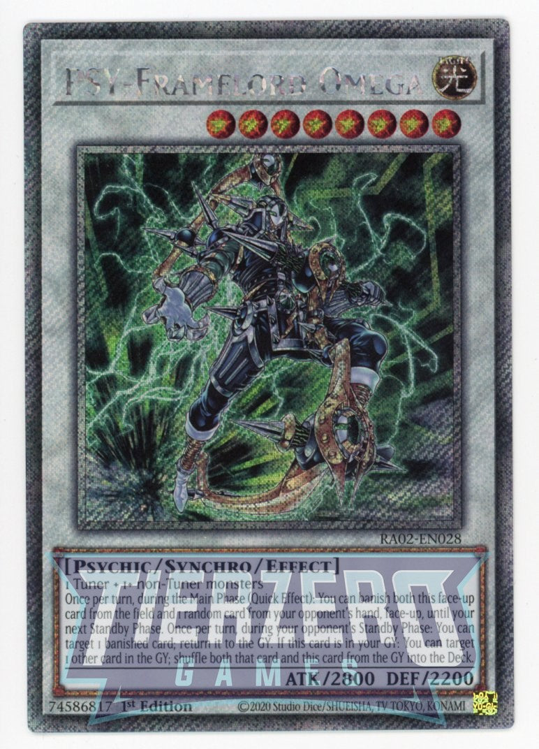 RA02-EN028 - PSY-Framelord Omega - Platinum Secret Rare - - Rarity Collection 2