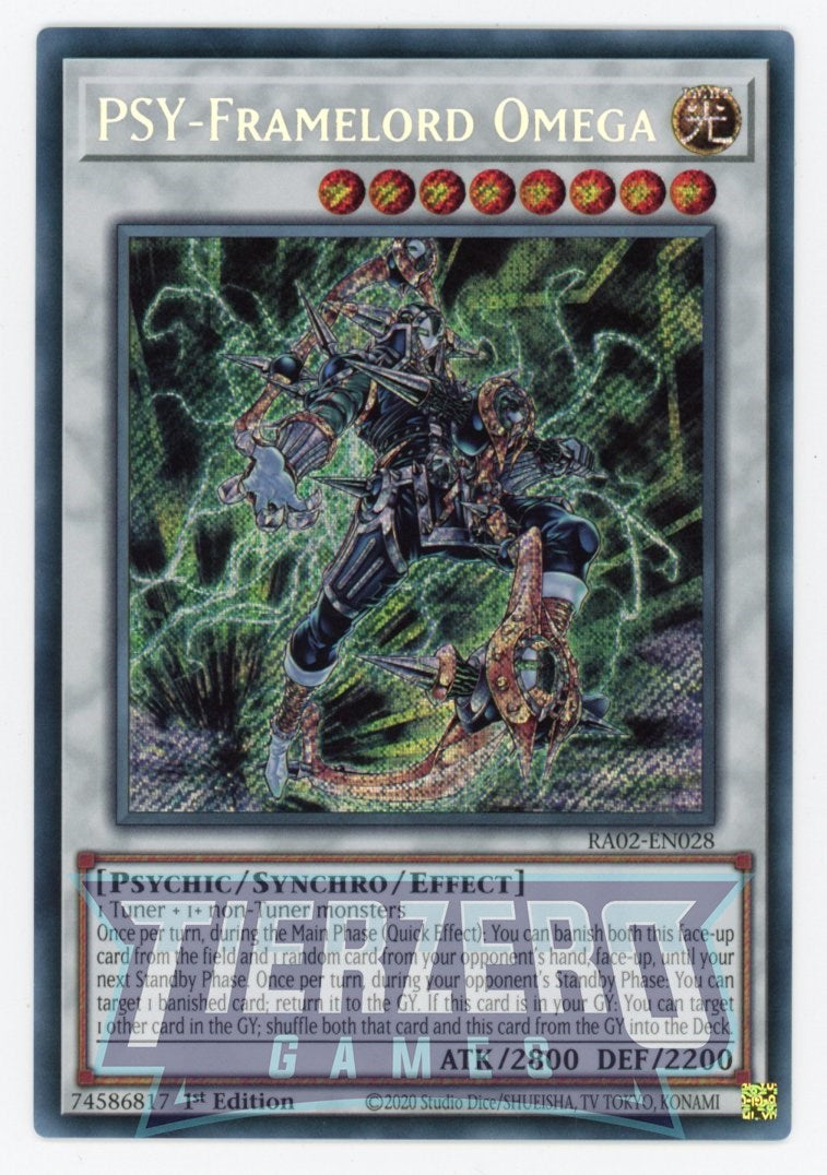 RA02-EN028 - PSY-Framelord Omega - Secret Rare - - Rarity Collection 2