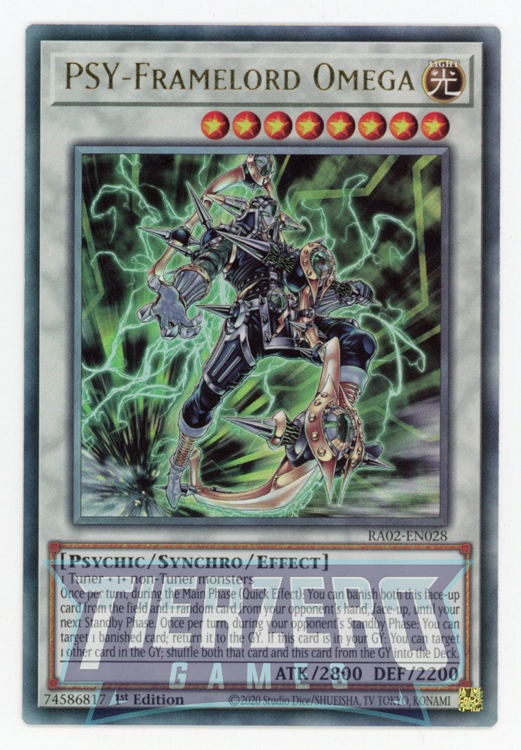 RA02-EN028 - PSY-Framelord Omega - Ultimate Rare - - Rarity Collection 2