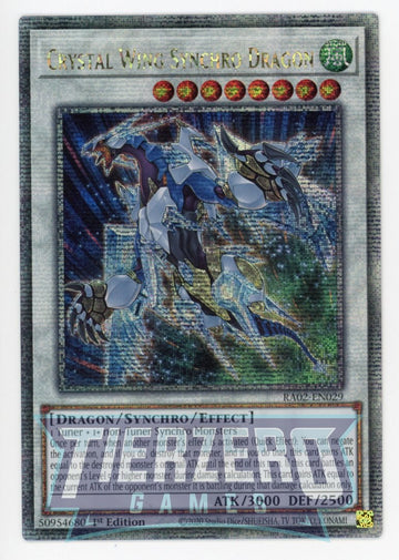 RA02-EN029 - Crystal Wing Synchro Dragon - Quarter Century Secret Rare - 25th Anniversary Rarity Collection II