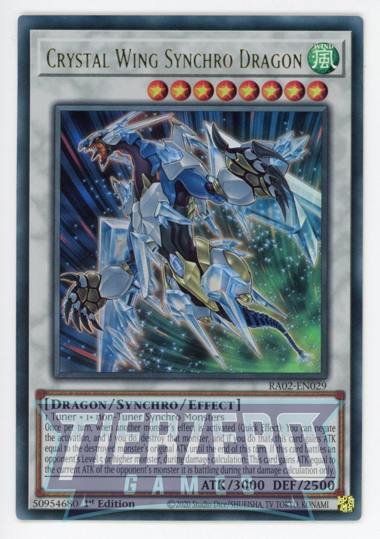 RA02-EN029 - Crystal Wing Synchro Dragon - Ultra Rare - - Rarity Collection 2