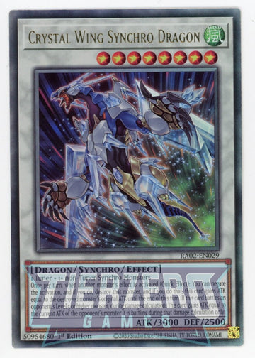 RA02-EN029 - Crystal Wing Synchro Dragon - Ultimate Rare - 25th Anniversary Rarity Collection II