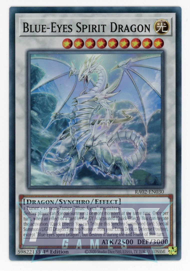 RA02-EN030 - Blue-Eyes Spirit Dragon - Super Rare - - Rarity Collection 2