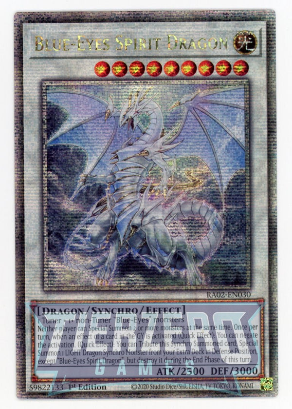 RA02-EN030 - Blue-Eyes Spirit Dragon - Quarter Century Secret Rare - - Rarity Collection 2