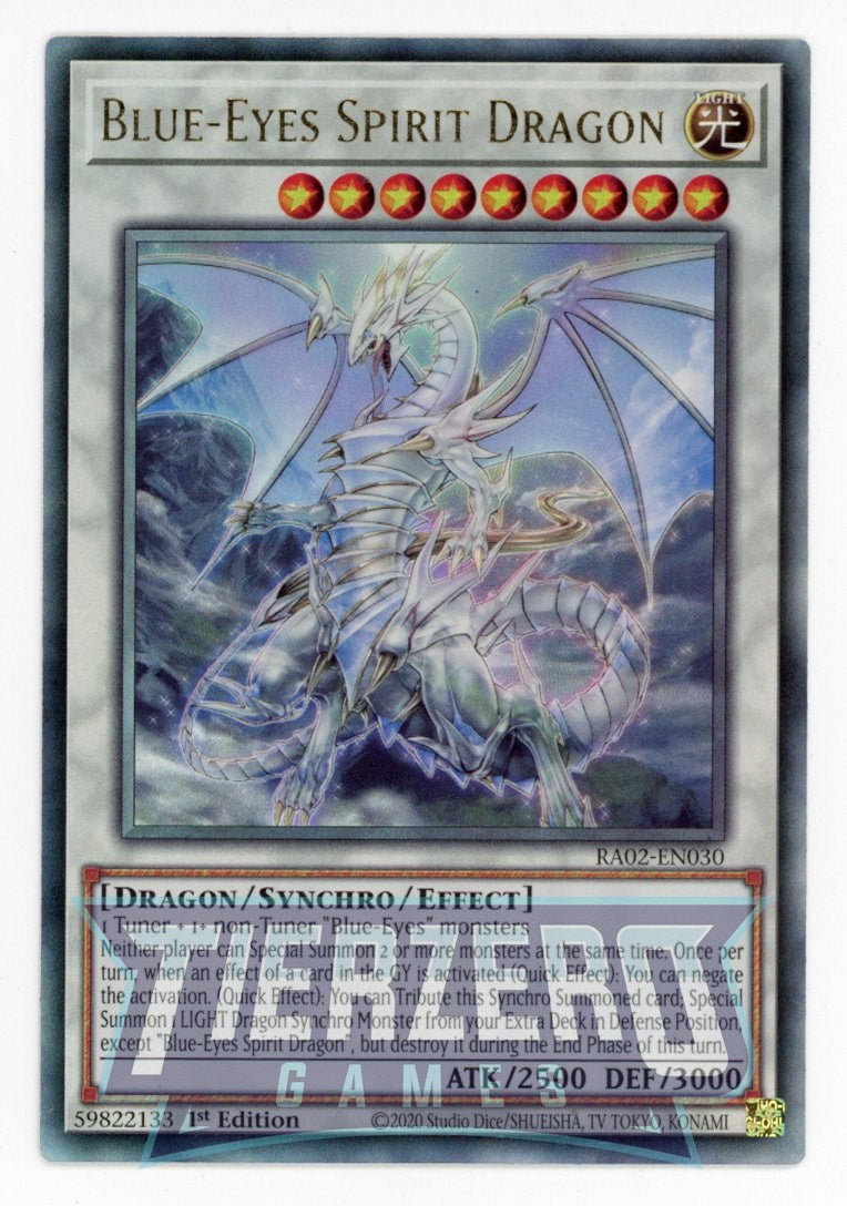 RA02-EN030 - Blue-Eyes Spirit Dragon - Ultimate Rare - - Rarity Collection 2