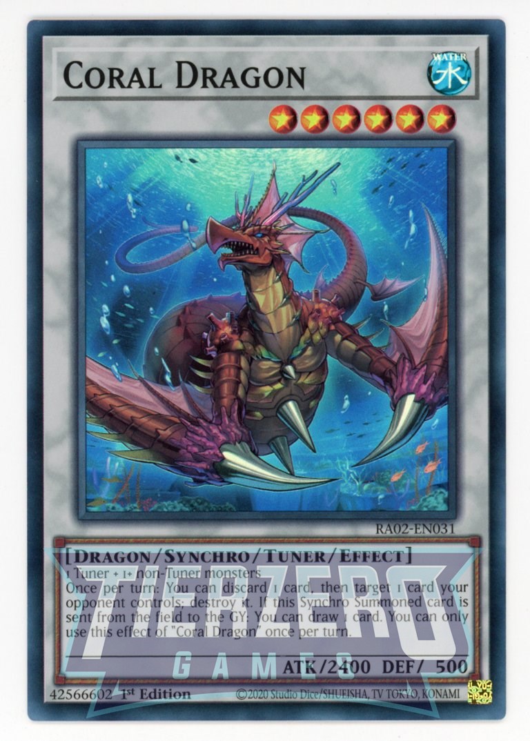 RA02-EN031 - Coral Dragon - Super Rare - - Rarity Collection 2