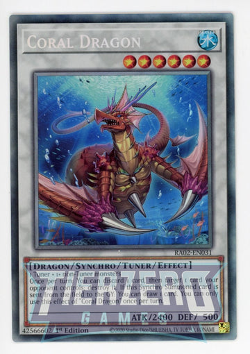 RA02-EN031 - Coral Dragon (PCR) - Collector's Rare - 25th Anniversary Rarity Collection II